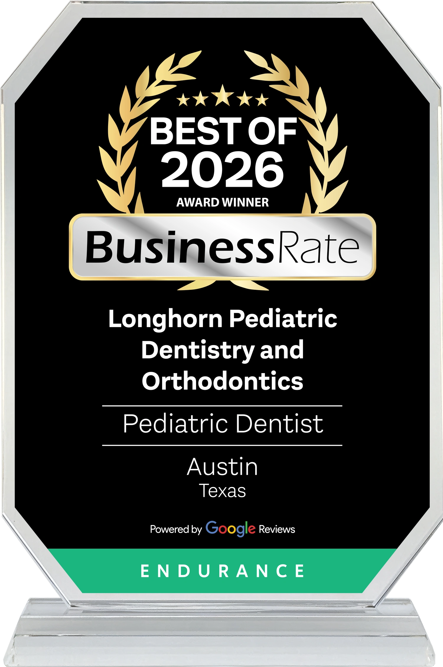 BusinessRate Best of 2026 Award Winner - Pediatric Dentist in Austin, Texas